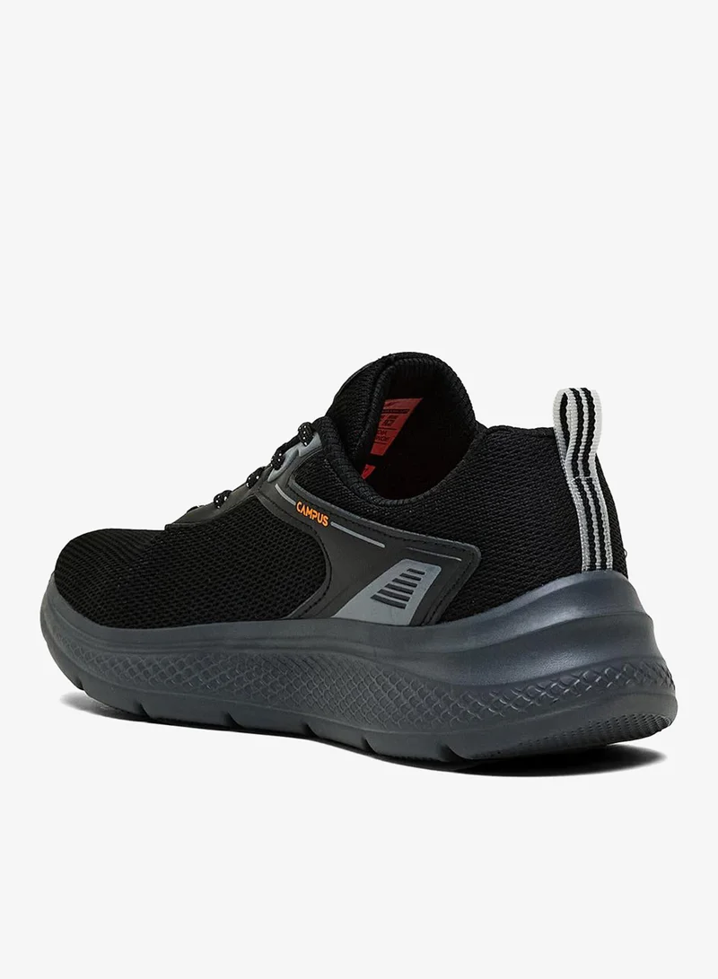 CAMPUS Blk/D.Gry Campus Men's Dark-Tone Sneakers – Cloud-Cushioned, Breathable Mesh – Black/Dark Grey for Men | Best Price UAE